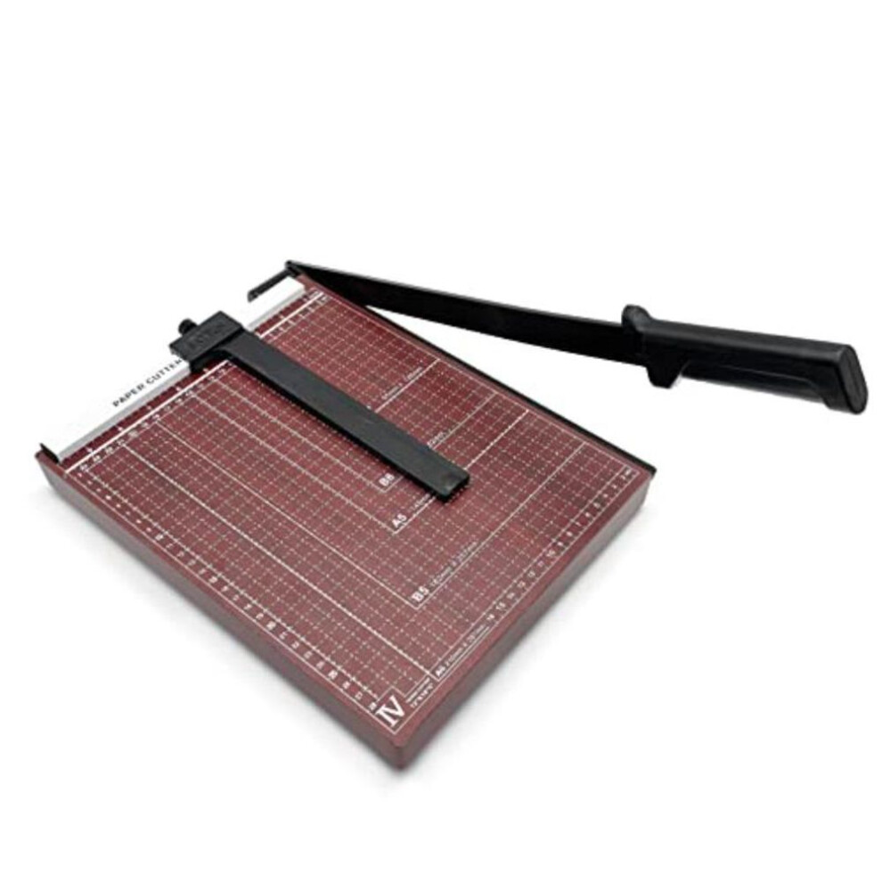 (brown) A4 Paper Cutter, Guillotine Paper Trimmer 12 Inch Cut Length Heavy Duty Stack Paper Slicer With Safty Blade Lock For Cardstock Cardboard Photos