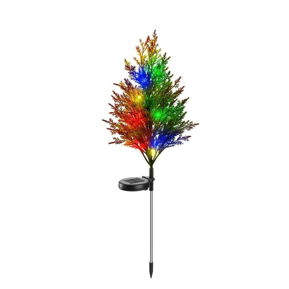 (1PCS) 2pack Solar Christmas Pine Cypress Lawn Lights Led Festive Decorative Floor Lights Waterproof Solar Lights For Garden Decoration
