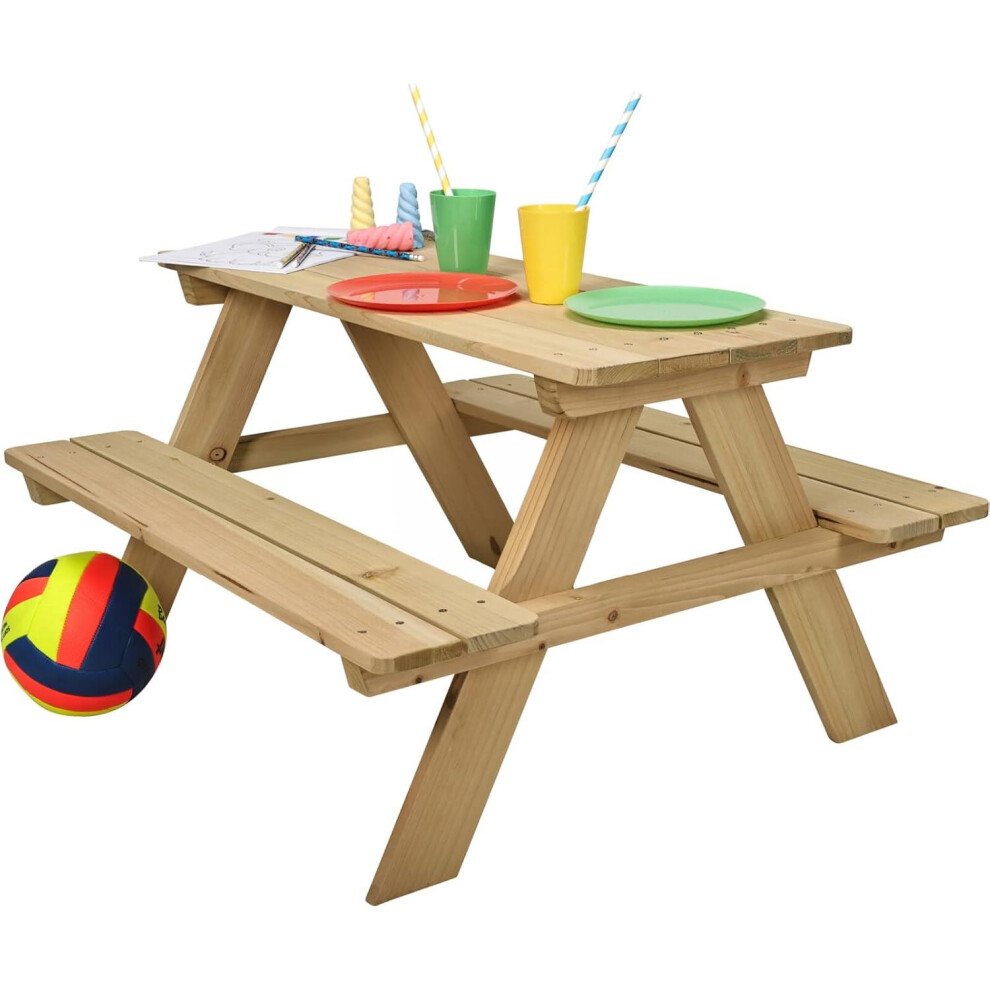 Idooka Kids Wooden Picnic Bench Table