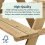 idooka Kids Wooden Picnic Bench Table 3