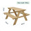 idooka Kids Wooden Picnic Bench Table 5