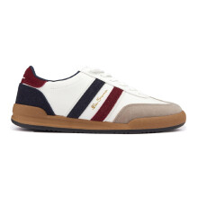 (UK Size 10, White/Navy/Red) Ben Sherman Sokka Men's Comfort Stylish Classic Smart Fashion Casual Trainers