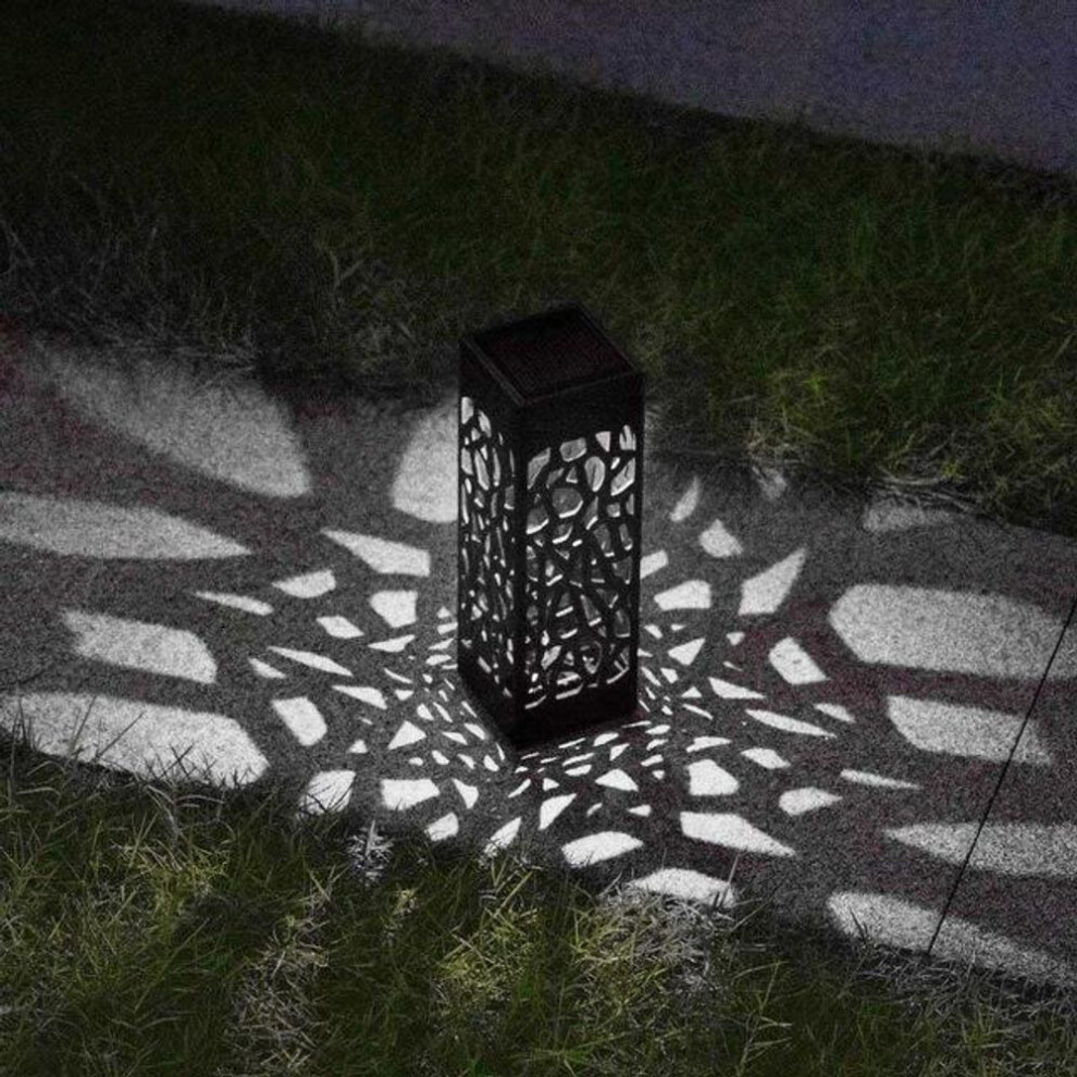 (White light) Solar Energy Lawn Lamp Garden Courtyard Landscape Light Waterproof Path Spot Lamp Hollow-out Led