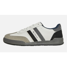 (UK Size 10, White/Black/Grey) Ben Sherman Sokka Men's Comfort Stylish Classic Smart Fashion Casual Trainers