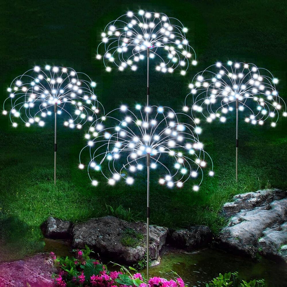 (80LED white light) Led Solar Floor Mounted Fireworks Lights, Fairy Diy Light Bundles, Garden Lawn Decorations, Wedding Parties, And Christmas Day Landscape Lighting
