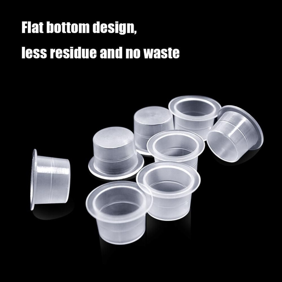 (M-1000pcs) 1000pcs Tattoo Ink Cup Without Holder & Permanent Makeup Pigment Container Disposable Plastic Caps S M L Size