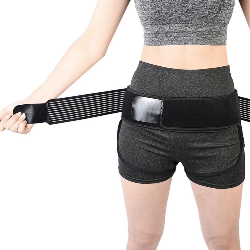 (black, M) Breathable Sacroiliac Joint Brace SI Belt To Relieve Leg/Sciatica Nerve Pain, Lower Back Pain and Lower Spine and Hips Pain