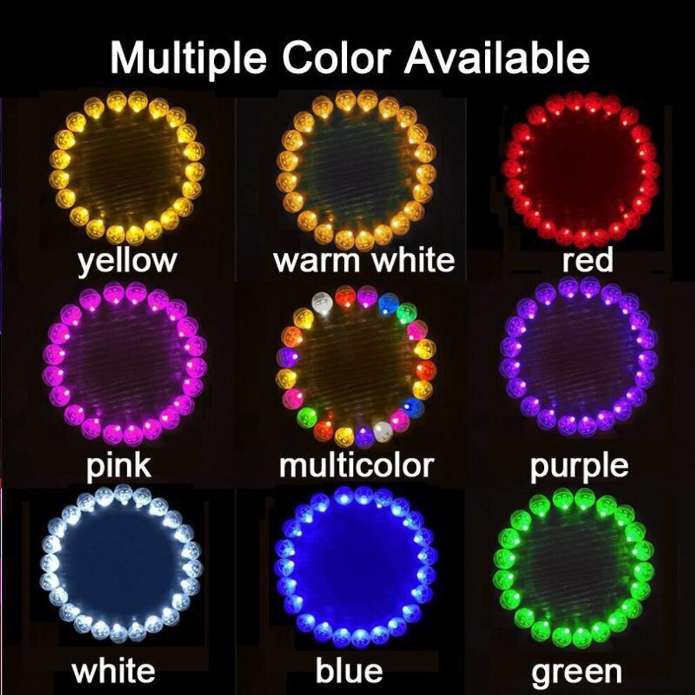 (multicolor) 20pc LED Balloon Light Mini Round Balls Lights Waterproof Tiny Led Light Long Standby Time Lights for Balloon