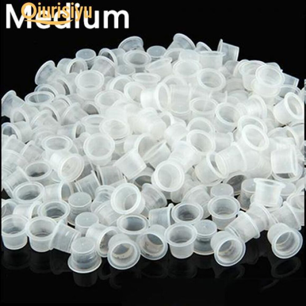 (M) 100pcs Small Medium Large Plastic Tattoo Ink Cups Holder