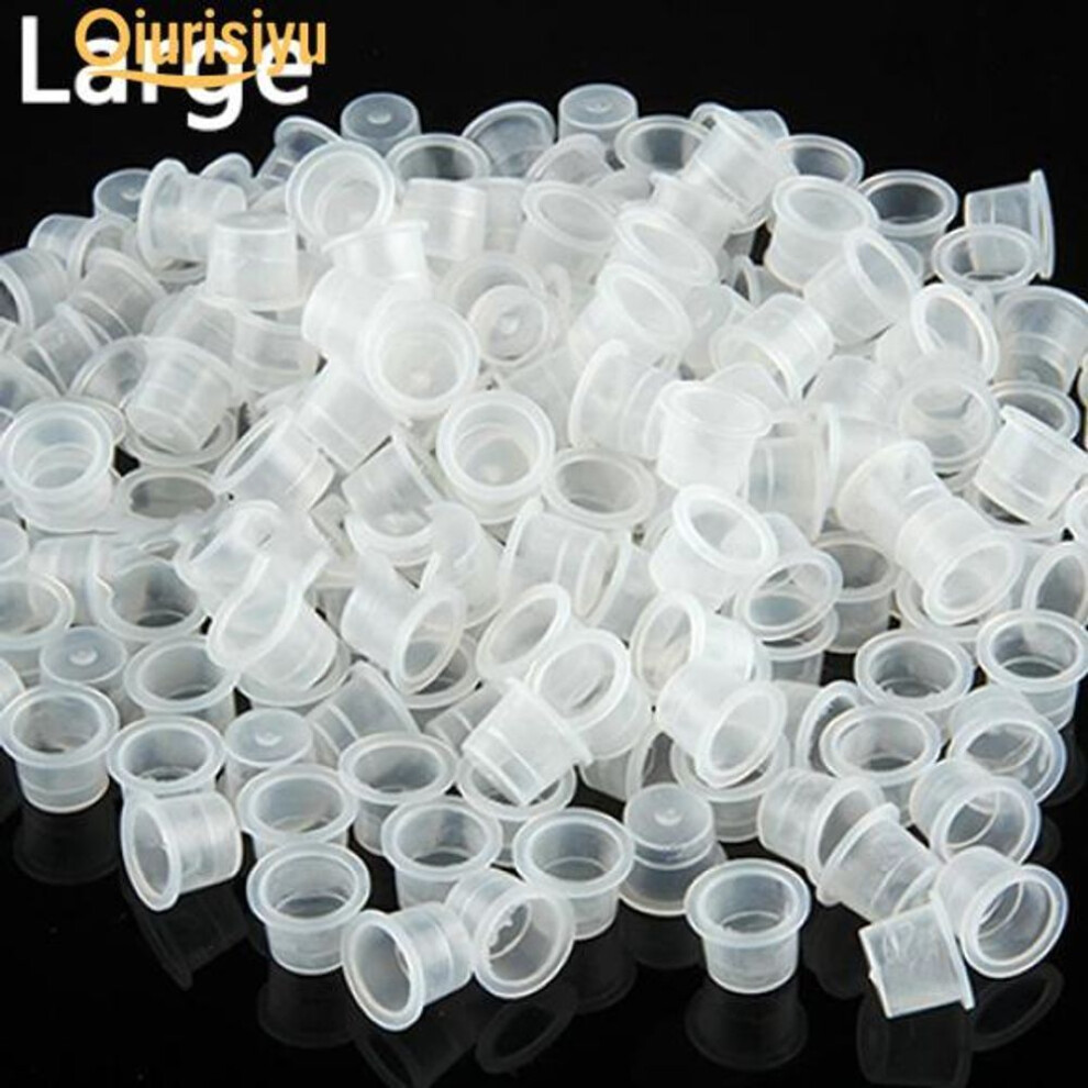 (L) 100pcs Small Medium Large Plastic Tattoo Ink Cups Holder