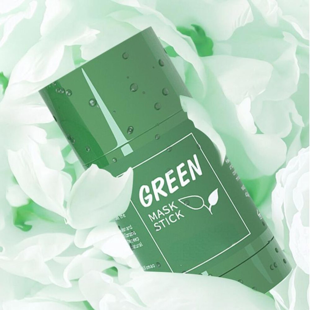 (green) Green Tea Mask Stick Facial Cleanser For Deep Clean Pore Green Tea Mask Whiten Skin