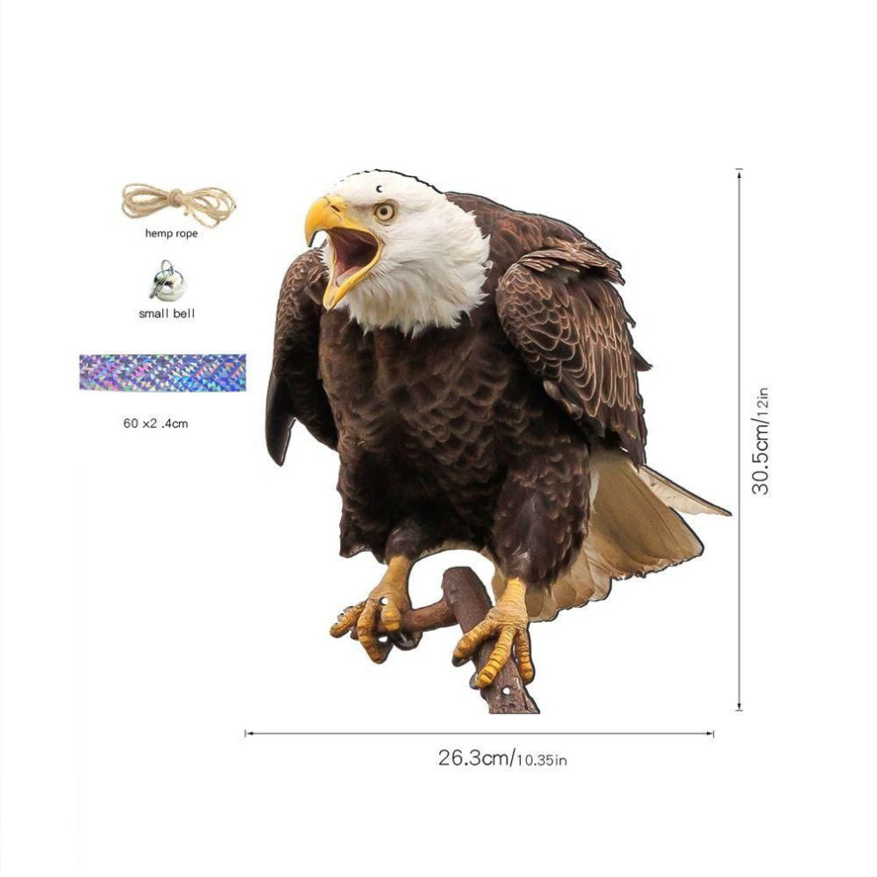 (6) Rectangle Fake Bird Scare Device Waterproof Bird Repeller Bird Repel Owl Scarecrow  Patio