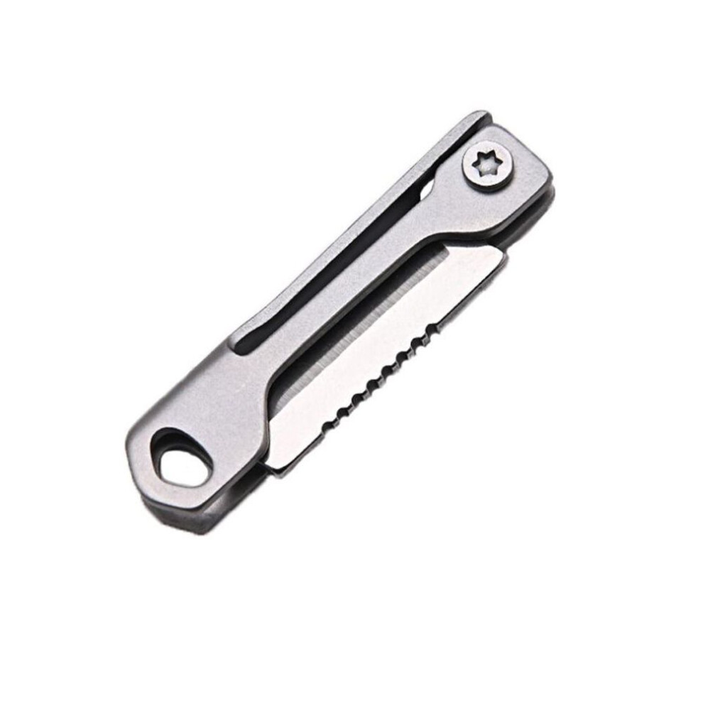 (as the picture, 1 Pcs) Paper Trimmer Paper Trimmer Mini Folding Knife Parcel Mail Stainless Steel Blade Utility Razor Cut Pocket Tape  Keychain  Box Open Letter Parcel