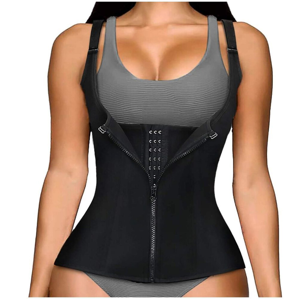 (black, XXL) (su)women&apos;s Sleeveless Lined Bodysuit Basic Thong Style Slim Fit Shapewear