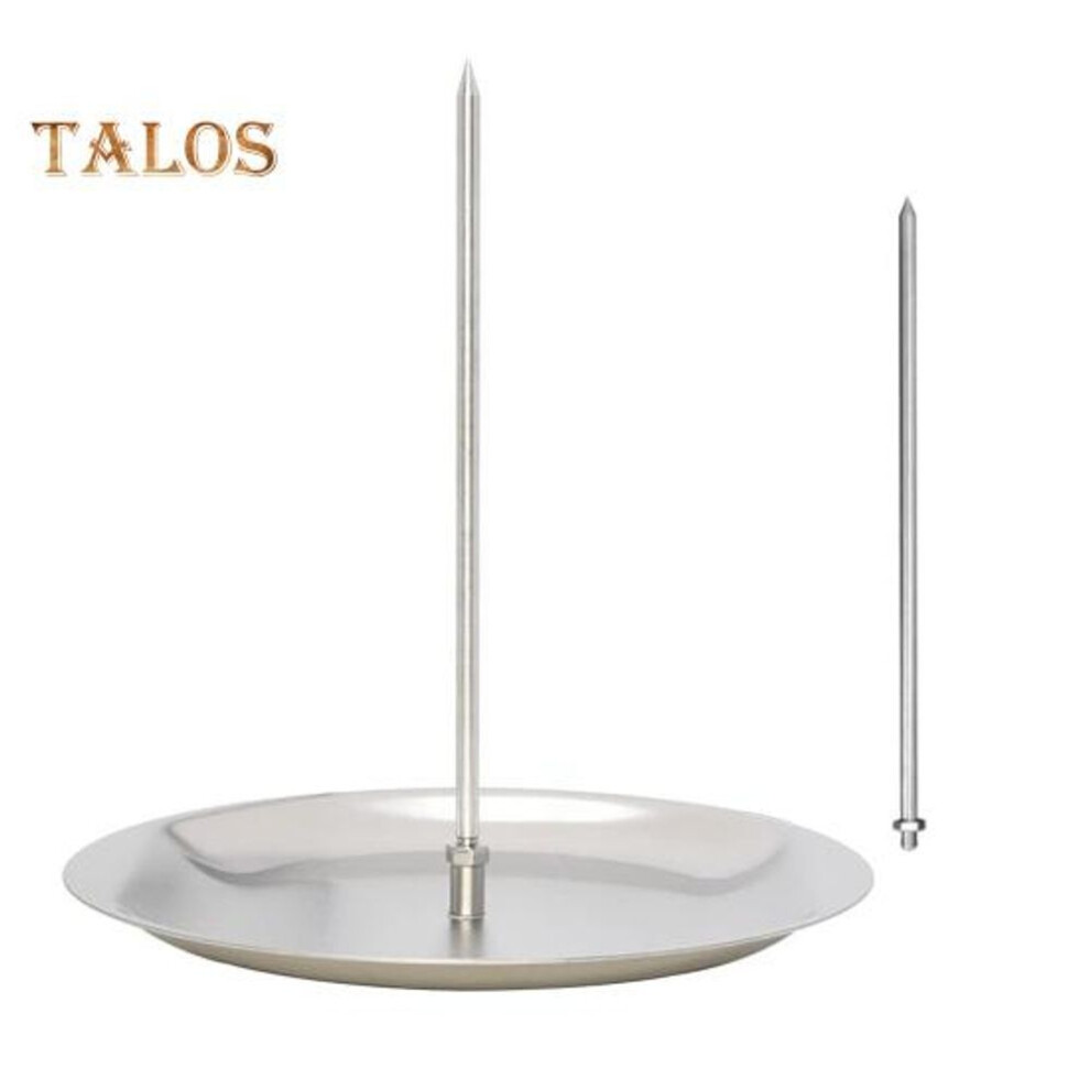 (silver) Al Pastor Skewer Vertical Skewer For Tacos Kebabs With 2 Removable Spikes 8 Inch Shawarma Rack Moisture-retaining Grill Pan Bbq Grilling Accessory