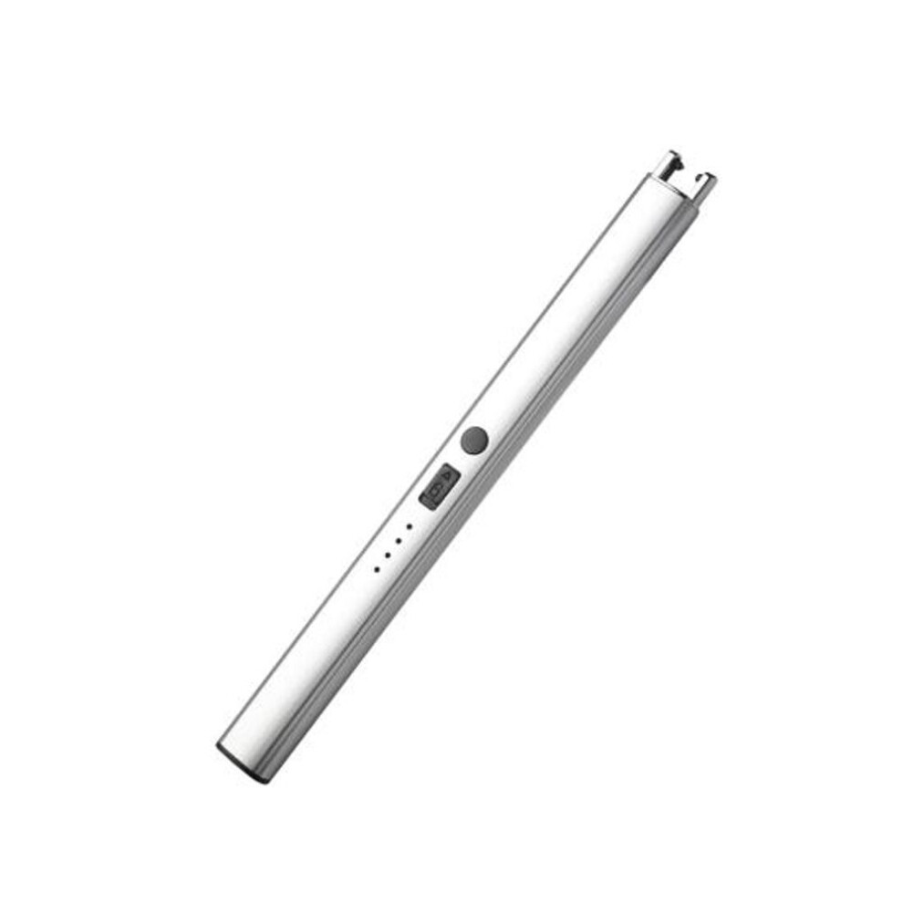 (silver) Electric Rechargeable Igniter Windproof Compact Size Portable Barbecue Stove Igniter Camping Accessories