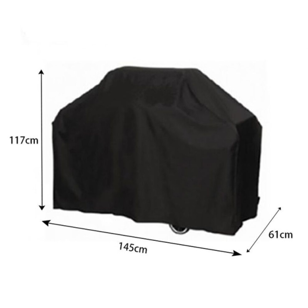 (black, 145x61x117cm) Waterproof Grill Cover Bbq Grill Outdoor Rainproof Dustproof Heavy Duty Grill Cover For Gas Charcoal Electric Grill
