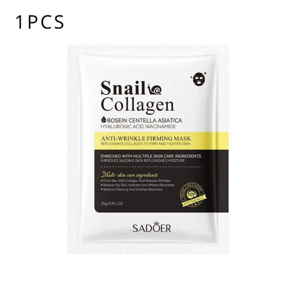 (1pcs) Sadoer Snail Collagen Firming Mask Delicate Skin Mask