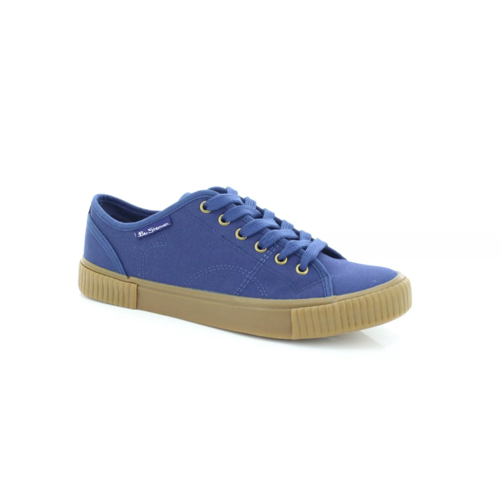 (UK Size 7, Navy) Ben Sherman Canvey Men's Comfort Classic Smart Fashion Casual Canvas Pumps Shoes