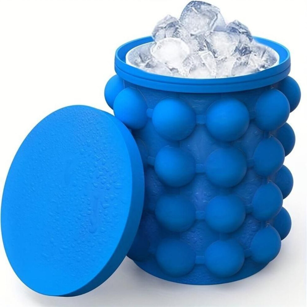 (blue, 2pcs) 1pc, Plastic Ice Bucket, Quick Cold Preservation Ice Maker, Ice Making Wine Containers ,size Ice Bucket Circular Ice Maker,  Cheap And Easy To Clean