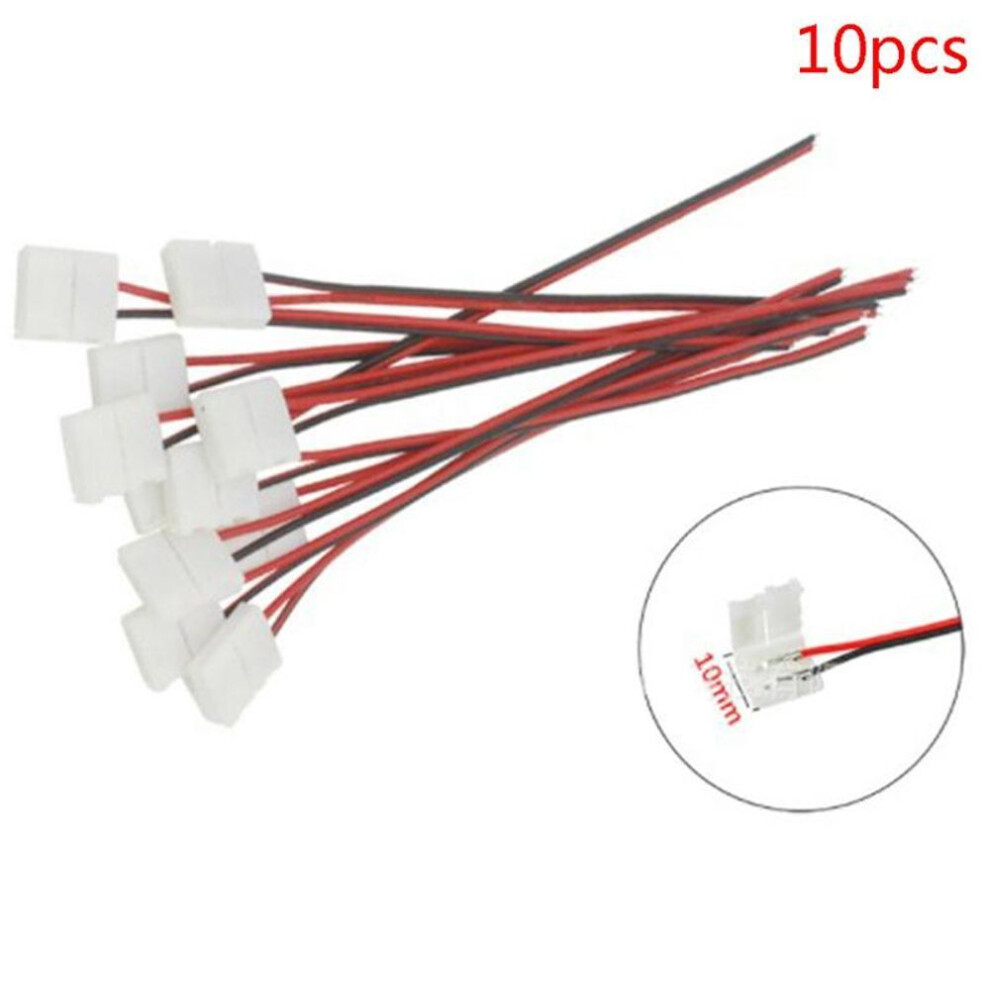 (10mm) 10pcs 2 Pin Power 8mm 10mm Led Strips Lights Connector Splice Clip For Smd