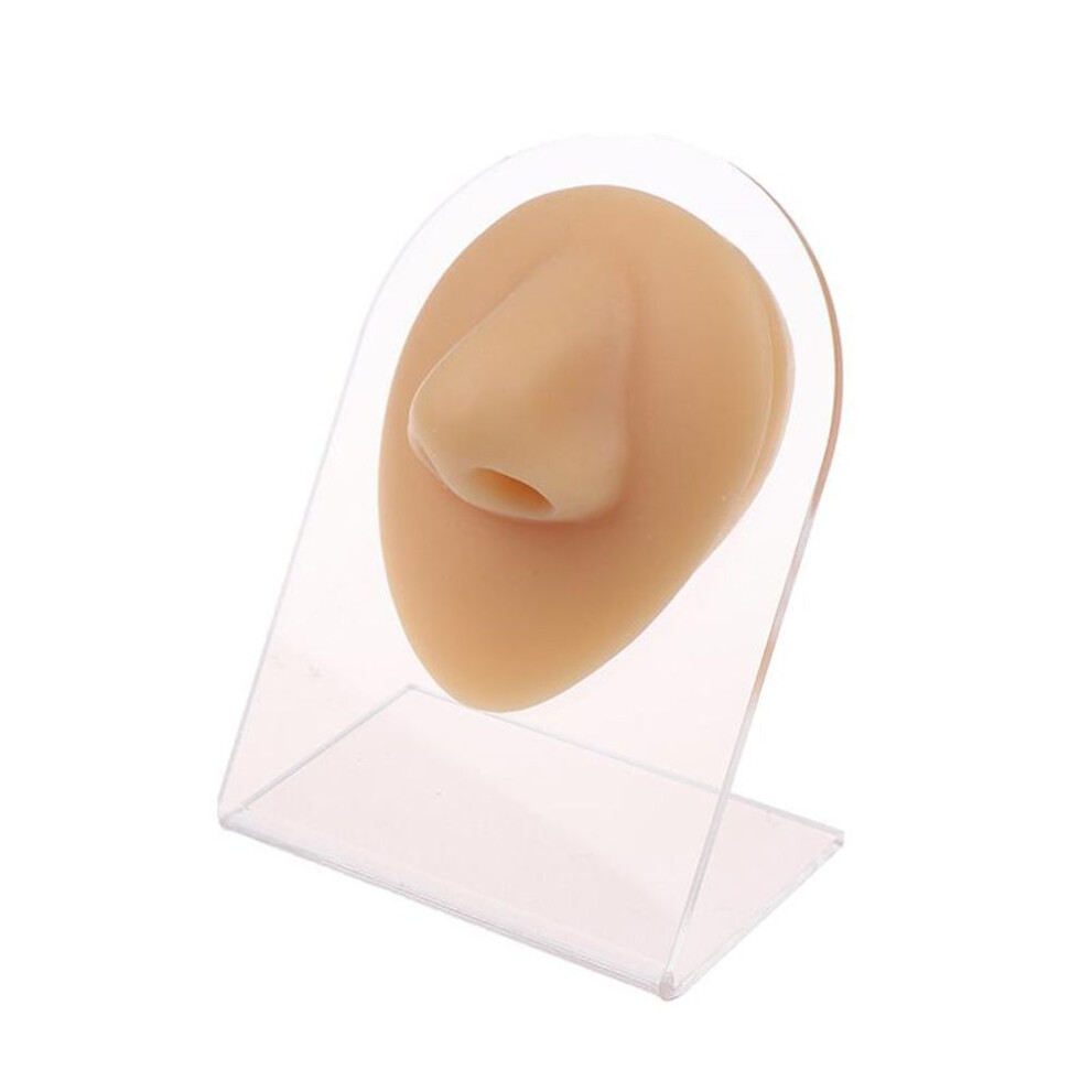 (Nose) Silicon Ear Eye Nose Mouth Tongue Navel Piercing Model Press Needle Display Tool