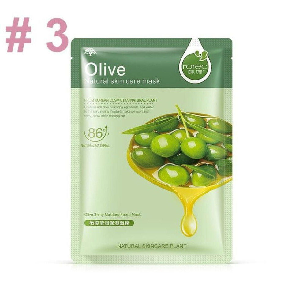 (as the picture, 3-1pcs) Skin Care Fruit Face Mask Moisturizing Deep Nourish Brighten Moisturizing Facial Mask Hyaluronic