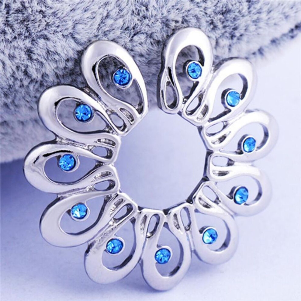 (blue) Non Pierced Clip Nipple Ring Adjustable Shield Cover Clamp Body Piercing Jewelry