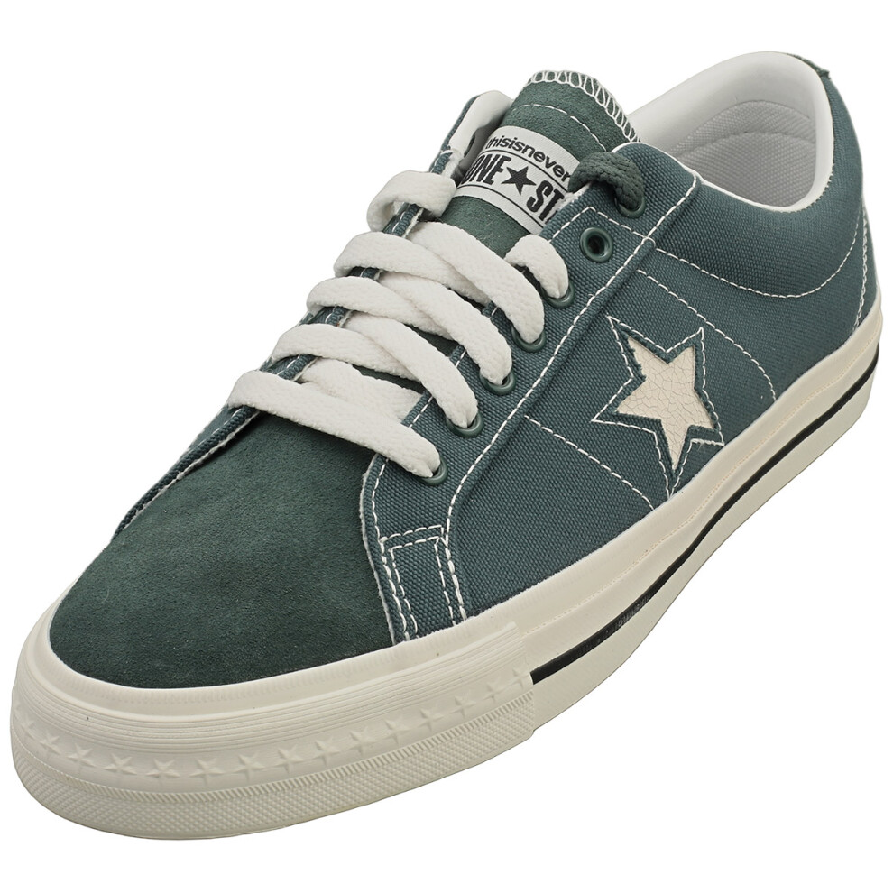 (7) Converse One Star Pro Ox Unisex Casual Trainers in Green White