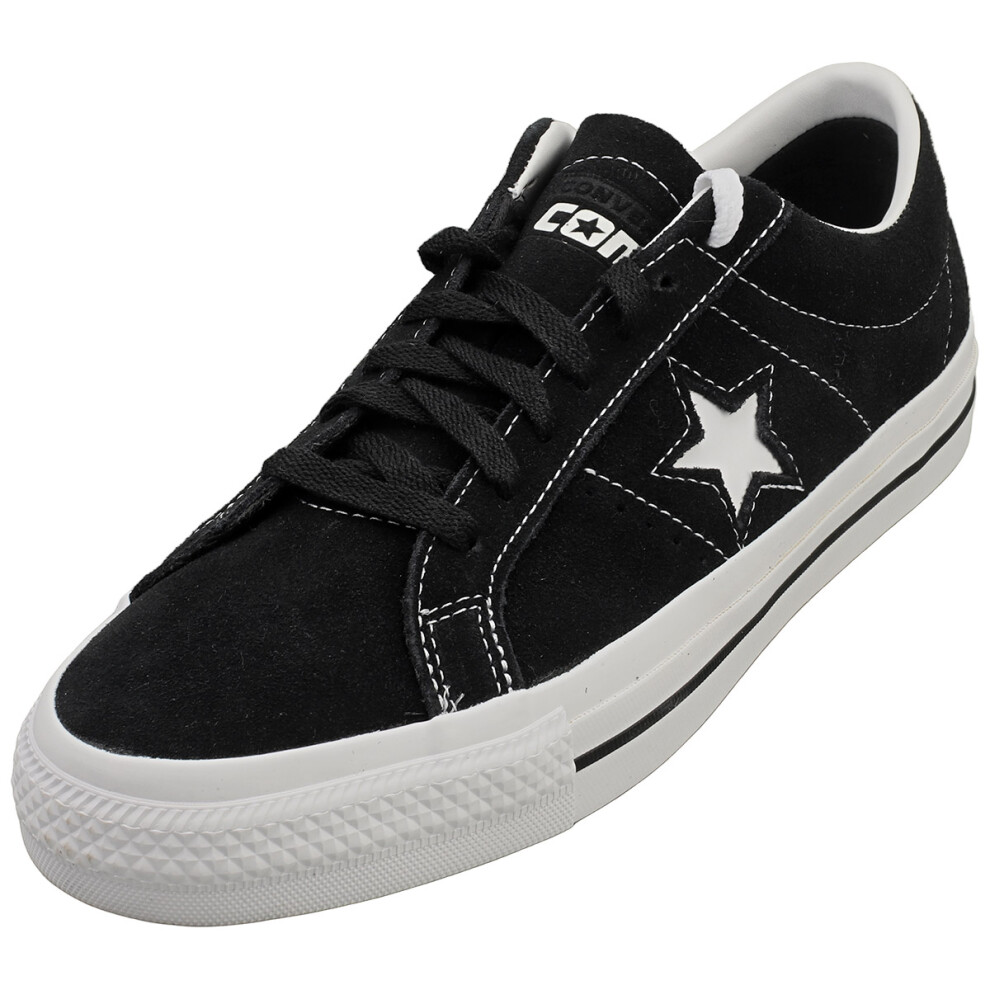 (10) Converse One Star Pro Ox Unisex Casual Trainers in Black White