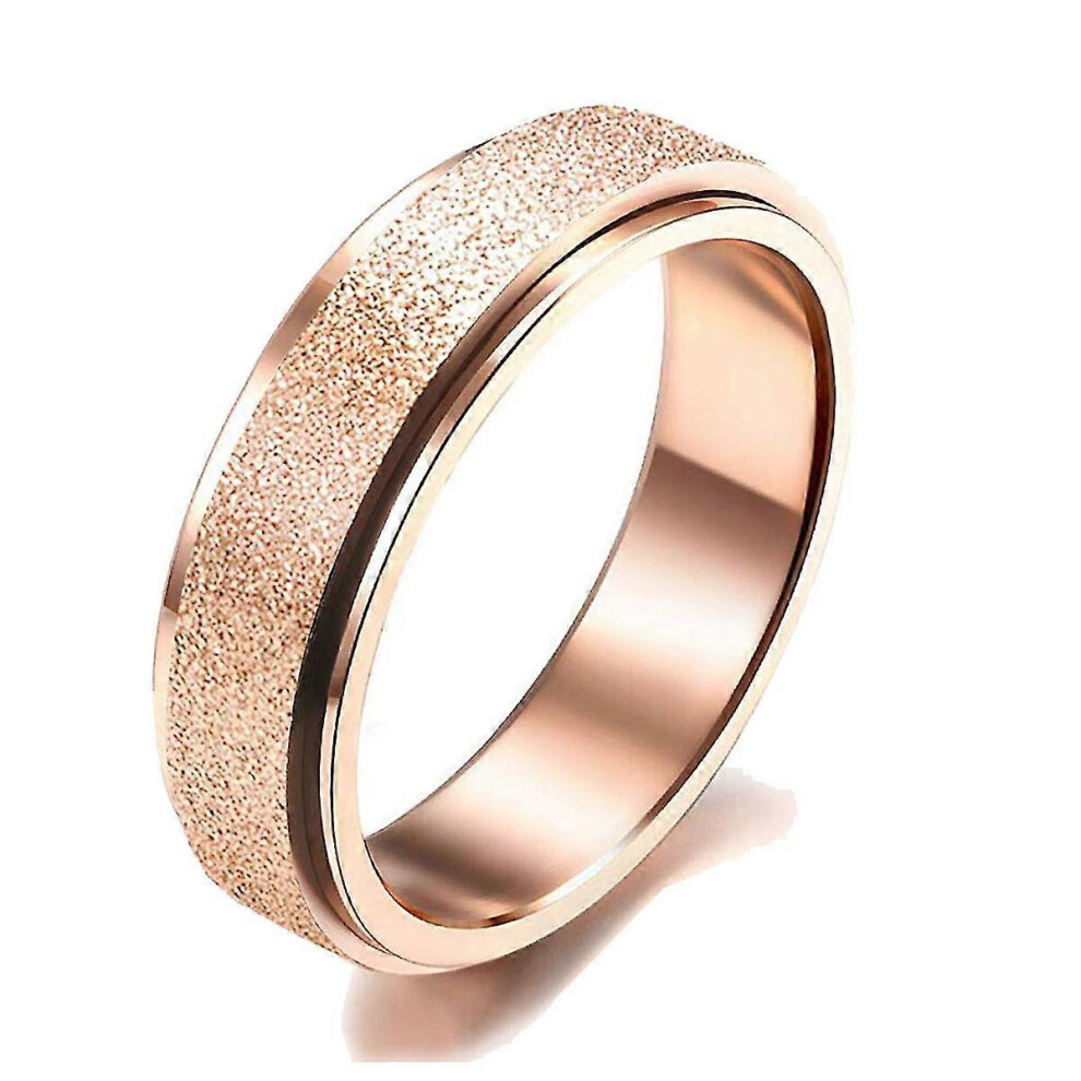 Konhill (As Show, One Size) 6Mm Colorful Titanium Steel Spinner Ring For Women Men Cool Frosted Fidget Band Rings Celtic Stress Relieving