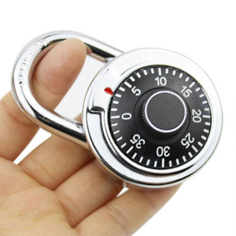 (As Show, One Size) Password Turntable Lock Gym Anti Theft Turntable Number Padlock School Locker Combination Code Auspicious Padlock 5063855057679