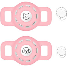 (As show, One size) Airtag Cat Collar Holder For Apple Air Tag Cat Collar Holder Within 1/2 Inch, 2 Pack Airtag Pet Collar Holder For Apple Airt