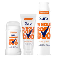 Sure Whole Body Fresh Citrus Bundle Spray, Stick & Cream AluminiumFree for Women