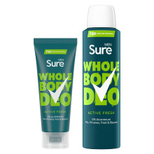 Sure Whole Body Active Fresh Bundle Spray & Cream for Men with 72H Odour Control
