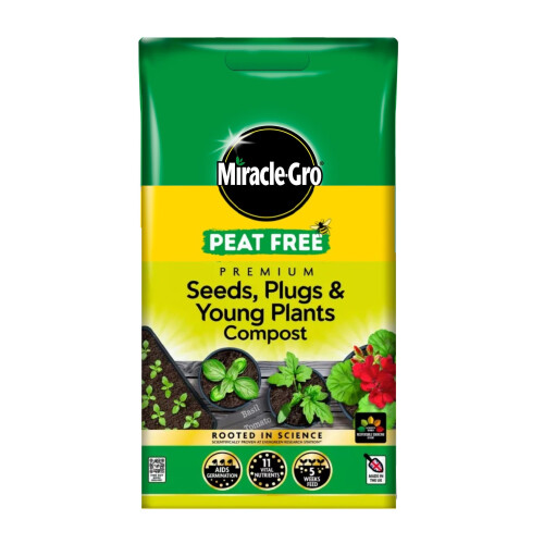 Miracle-Gro Compost For Seeds Plugs and Young Plants Peat Free Potting Compost 20L 1