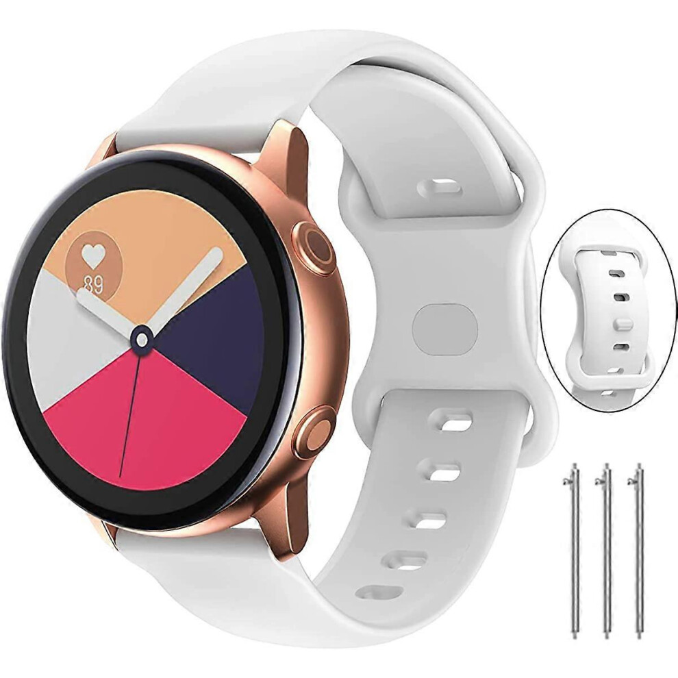 Konhill (As Show, One Size) Bands Compatible With Samsung Galaxy Watch 4 Band 40Mm/44Mm And Samsung Active 2 Bands 40Mm/44Mm,20Mm Silicone Watch Band For Gala
