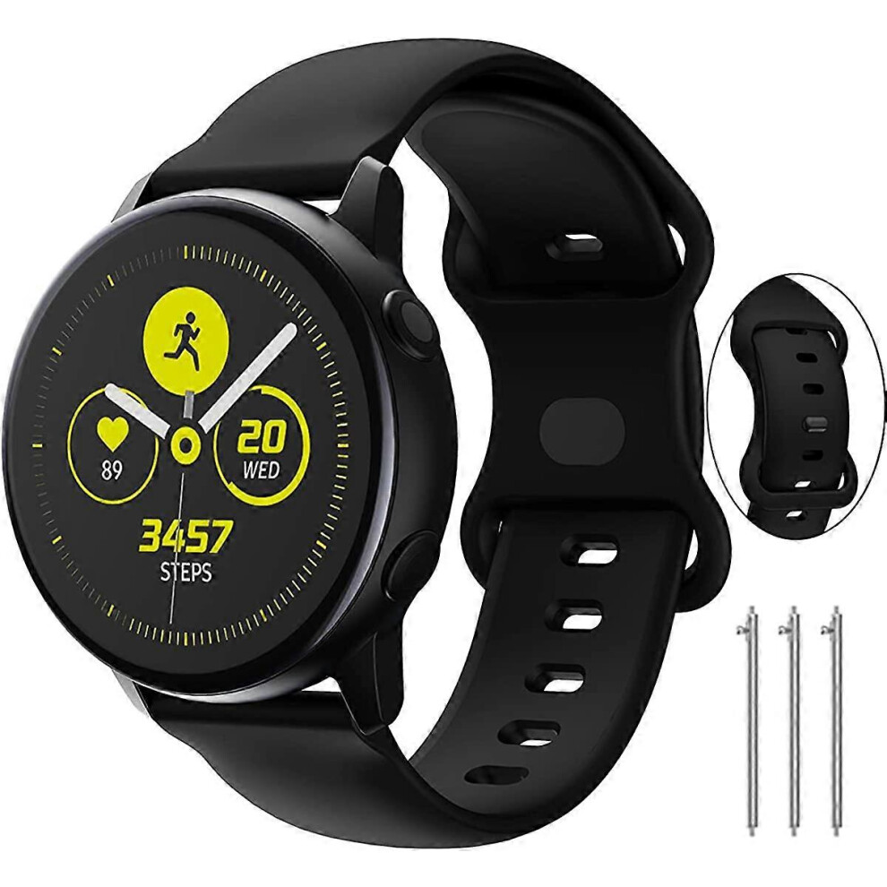 Konhill (As Show, One Size) Bands Compatible With Samsung Galaxy Watch 4 Band 40Mm/44Mm And Samsung Active 2 Bands 40Mm/44Mm,20Mm Silicone Watch Band For Gala