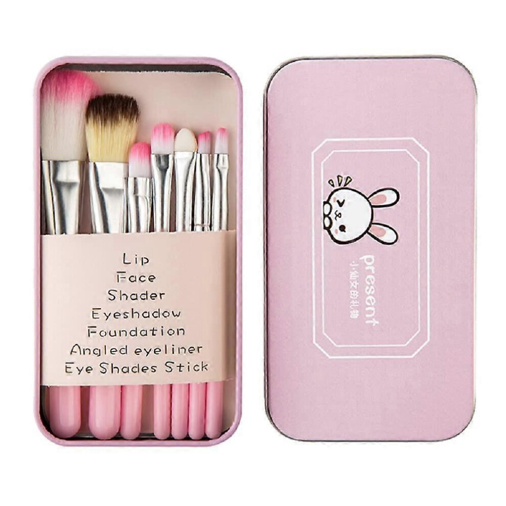 Konhill (As Show, One Size) Pimoys Children Makeup Brushes, 7Pcs Makeup Brush Set Foundation Eyebrow Eyeliner Brush Cosmetic Concealer Brushes For Kids Girls,