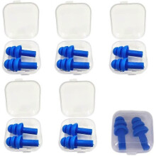 (As show, One size) Silicone Swimming Earplugs,Swimming Ear Plugs Comfortable, Waterproof,Reusable Silicone Ear Plugs for Swimming Ear Plugs Swimming Showering Case for S