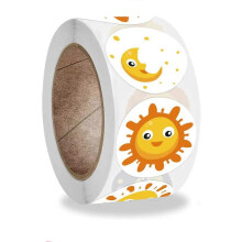 (As show, One size) 1000 Pieces 1 Inch Sunflower Labels Sun Stickers Rolls Self Adhesive Seals for Christmas Thanksgiving Party Decor Scrapbooking Cards Envelopes (Sun)