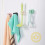4PCS Silicone Toothbrush Holders Multi-Function Hook Waterproof Self Adhesive Wall Mounted Single Hook 2