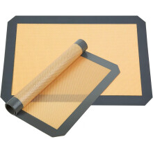Set Of 2 Silicone Non-Slip Baking Mat Washable Reusable Baking Mat, Heat-Resistant Baking Mat, Bpa Free Grey