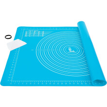 Nonstick Silicone Baking Mat Non Slip Baking Mat , Bpa Free,For Cookies, Macarons, Bread (71X51CM, Blue)