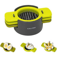 CALITEK Egg Cutter Wedger Slicer 3 in 1 Multi Tool Stainless Steel