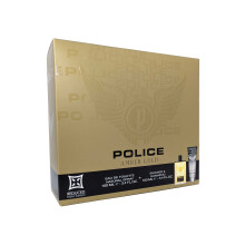 Amber Gold Police Man Eau de Toilette Spray 100ml Shower and Shampoo 100ml