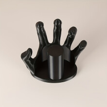 (Black) Gothic Style Black Hand Shaped Wall Mounted Toilet Paper Holder, Self-Adhesive Plastic, Easy to Install