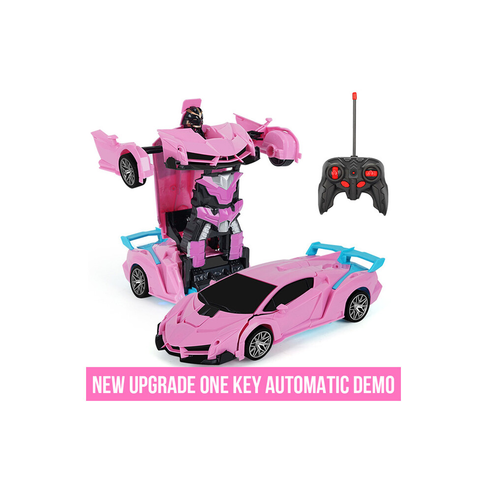 Flemye (1Pcse) Electric Rc Car 2 In 1 Transformation Robots Sports Vehicle Model Robots Boys Toys