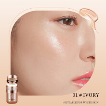 (01 Ivory) Air Cushion BB Cream Butterfly Powder Puff Moisturizing Foundation Concealer
