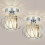 (Chrome) 2-Pack Industrial Semi-Flush Mount Ceiling Lights, Crystal Accented Metal Cage 1